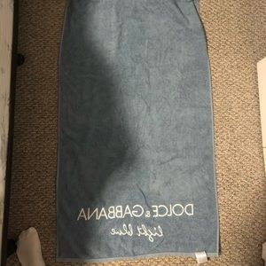 Dolce & Gabbana light blue beach towel